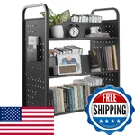 Vevor 3-TIER Rolling Library Book Cart 330 Lbs Capacity 38.2X20.3X48.2". Fixed Price $313.62.