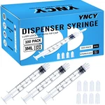 100 Pack 3ML Syringes Luer Lock Cap, 3CC Without Needle,. Fixed Price $20.41.