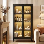 Garvee Glass Display With Rgb Lights, 4-TIER Curio Cabinets Huma.... Fixed Price $313.59.