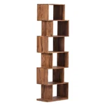 Porter Designs Modern 6-SHELF Stacked Wood Bookcase In Natural Brown.. Fixed Price $654.99.