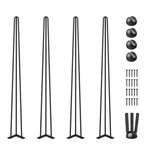 Happybuy Hairpin Table Legs 34" Black Set Of Desk Inch,. Fixed Price $50.99.