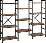 Triple Bookshelf, Bookcase With 11 Open Display Shelves, Wide. Fixed Price $120.99.