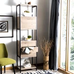 Safavieh Gabrielle Retro Mid-century Wood Etagere Oak / Black. Fixed Price $463.68.