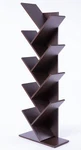 New Basicwise Wooden 9-SHELF Tree Magazine Cd Storage Bookcase. Fixed Price $132.73.