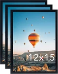 12X15 Black Picture Frame Set Of 3, Horizontal And Vertical Formats Wall Han. Fixed Price $23.95.
