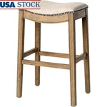 Elevated Backless Bar Stool Rustic Comfort Ergonomic Footrest Handmade Furniture. Fixed Price $144.99.