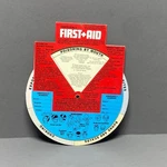 Vintage 1977 Emergency First Aid Dial Wheel Card. Fixed Price $14.99.