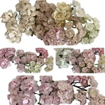 50 Mixed Roses Cottage Cherry Blossom Craft Wedding Scrapbook Card-making Pink. Fixed Price $12.35.