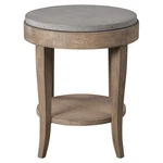 Uttermost 25909 Deka Round Birch Wood Concrete Top Side Table. Fixed Price $686.40.