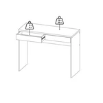 Tvilum Wilbur Home Office Writing Desk With 2 Storage Drawers Jackson Hickory. Fixed Price $146.49.