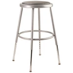 National Public Seating 6418H Round Stool,adjustable LEGS,GRAY,19"H 9KAW2. Fixed Price $132.00.