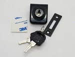 Black Finish Glass Cabinet Display Locks, No Drill, 1/4" Thick. Fixed Price $8.25.