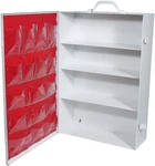 21" X 15" Empty Four Shelf Cabinet With Door Pouch Qty FAK-10324. Fixed Price $55.87.