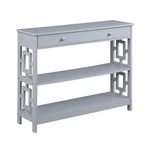 Convenience Concepts Town Square One-drawer Console Table Gray Wood Finish. Fixed Price $148.02.