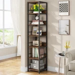 Tribesigns 6-TIER Corner Shelf, 75 Inch Tall Narrow Bookshelf Storage Rack, E.... Fixed Price $148.76.