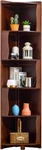 5-TIER Bamboo Corner Shelf Freestanding Fan-shaped Storage Rack, Space-saving. Fixed Price $230.99.