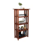 Alaterre Furniture Mission 4-TIER Bookcases Adjustable Shelves Mid-century. Fixed Price $270.79.