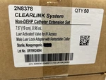 Baxter 2N8378 Clearlink Non Deph Catheter Extension Set 7.6 Lure Valve Qty 50. Fixed Price $199.00.