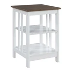 Convenience Concepts Mission End Table With Shelves, Driftwood/white. Fixed Price $99.56.