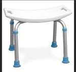 Aquasense Adjustable Bath And Shower Chair With Non-slip Seat, White. Fixed Price $19.99.