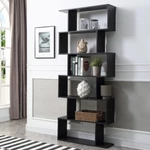 Black Christies Home Living Tier Modern Staggered 6-SHELF Luke Bookcase. Fixed Price $99.99.