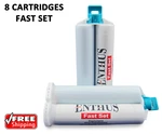 Bite Registration Material Fast Set Enthus- 8 X 50ML Cartridges Dental Vps. Fixed Price $77.69.