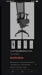 Lorell High-back Mesh Chair 85560 Office/desk. Fixed Price $350.00.
