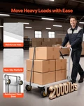 Vevor Platform Truck, Heavy Duty 2000 Lbs Steel Flatbed Cart With Swivel Wheels. Fixed Price $176.90.