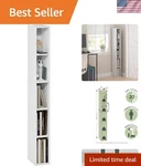 Fulda 5-TIER Tall Narrow Standing Bookcase With 6-IN W.... Fixed Price $61.58.