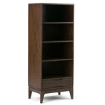 Simplihome Harper Bookcase - 60 Inch Tall Solid Wood Storage Bookshelf. Fixed Price $935.48.