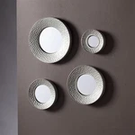 Sei Furniture 4 Piece Sphere Wall Mirror Set In Hammered Silver. Fixed Price $130.99.
