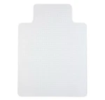 Staples Clear Office Floor Mats With Lip, Flat-pile Extended Under-desk Coverage. Fixed Price $20.00.