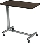 Drive Medical 13003 Non Tilt Top Overbed Table With Wheels, Chrome. Fixed Price $95.00.