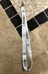 Fusion Iv Key Chain Lanyard White Blue Charm Land Badge Holder Health Well. Fixed Price $9.00.