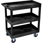 Luxor Plastic Utility Cart W/3 Tray Shelves 500 Lb. Capacity 35-1/4""L 18""W. Fixed Price $182.17.