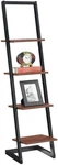 Stylish 4-TIER Ladder Bookshelf Black And Cherry Finish. Fixed Price $161.99.