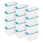 Sterilite Large 20 Qt Home Storage Container Tote With Latching Lids, (12 Pack). Fixed Price $137.98.