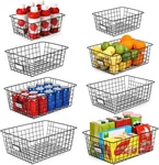 Extra Large Wire Baskets Set - Organize Kitchen, Laundry & Garage, Black. Fixed Price $74.03.