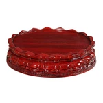 Oriental Rosewood Display Stand Handmade Carving Wooden Base Circular Vase Fi.... Fixed Price $66.87.