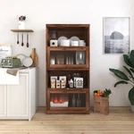 Bookcase Contemporary Closed Back Glass Doors Office Storage Cabinet Floor-to-. Fixed Price $368.45.