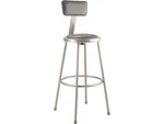 Nps 6430B 6400 Series Heavy Duty Vinyl Padded Stool With Backrest - Supports 500. Fixed Price $128.99.