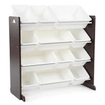 Humble Crew Modern Toy Organizer With 12 Bins, Espresso/white. Fixed Price $75.49.