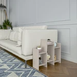 Ada Home Cor Sutton Side Table, 30'' X 26'' 9'', Light Mocha. Fixed Price $37.59.