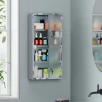 Stainless Steel Medicine Cabinet Wall Mount Frosted Door Lockable First Aid. Fixed Price $54.09.
