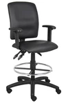 Boss Multi-function Leatherplus Drafting Stool W/ Adjustable Arms Model # B1646. Fixed Price $243.22.