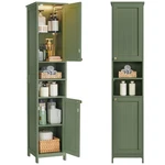 Vasagle Tall Bathroom Cabinet With Lights, Slim Freestanding Storage, 11.8"D X. Fixed Price $147.79.