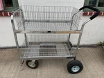 Charnstrom Medium Double Decker Frame Mail Room Cart With Casters And Wheels. Fixed Price $199.99.