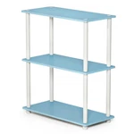 Storage Shelves 3 Tier Corner Shelf Toolless Open Light Blue Furinno Turn-n-tube. Fixed Price $51.99.