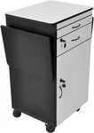 Luxor Wood Multimedia Workstation Cart, 38" High; Durable Black/gray Laminate. Fixed Price $412.12.