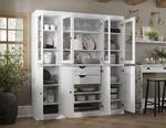 Palace Imports 100% Solid Wood 65" Pantry, GLASS/4 Panel Doors, 2-DRAWERS. Fixed Price $1812.59.